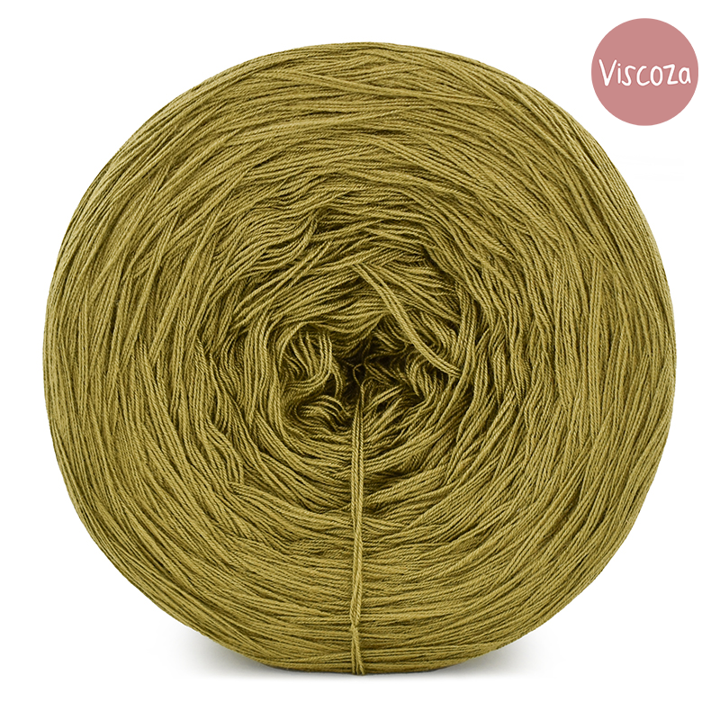 Włóczka KOKONKI Viscoza - oliwka / 3 nitki / 1200 m / 225g - GOTOWY