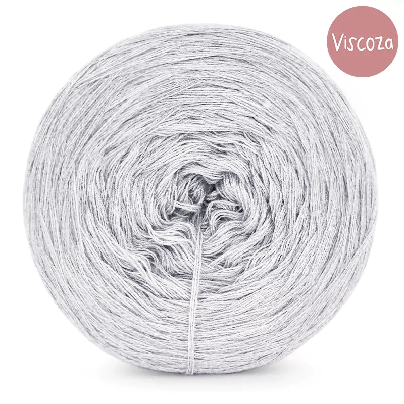 Włóczka KOKONKI Viscoza - srebrzysty / 3 nitki / 1200 m / 225g - GOTOWY