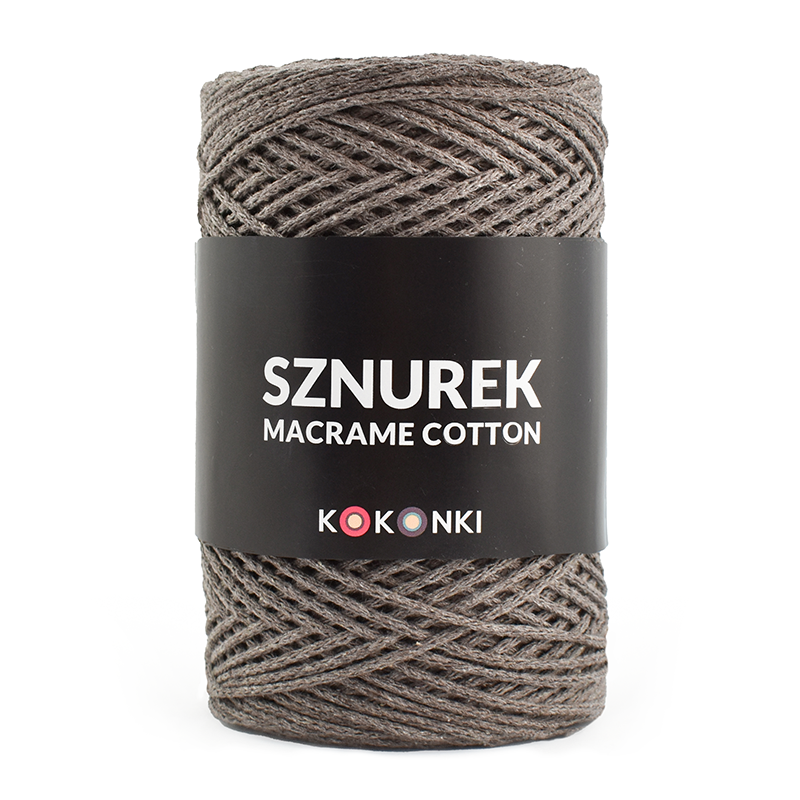 Sznurek Macrame Cotton by KOKONKI 2mm / rolka 200m / 210 cappuccino