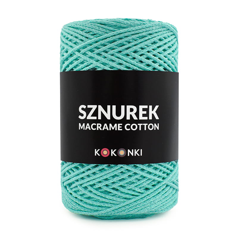 Sznurek Macrame Cotton by KOKONKI 2mm / rolka 200m / 267 ciemna mięta