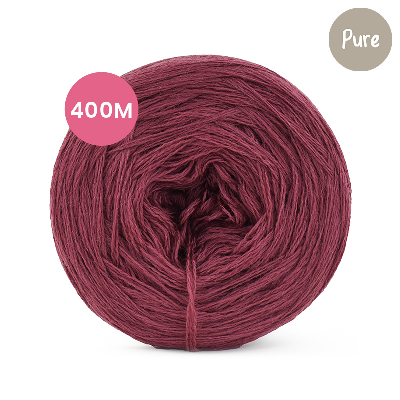 KOKONEK_Pure Mono jeden kolor - lody porzeczkowe / 3 nitki / 400 m / 80 g - GOTOWY