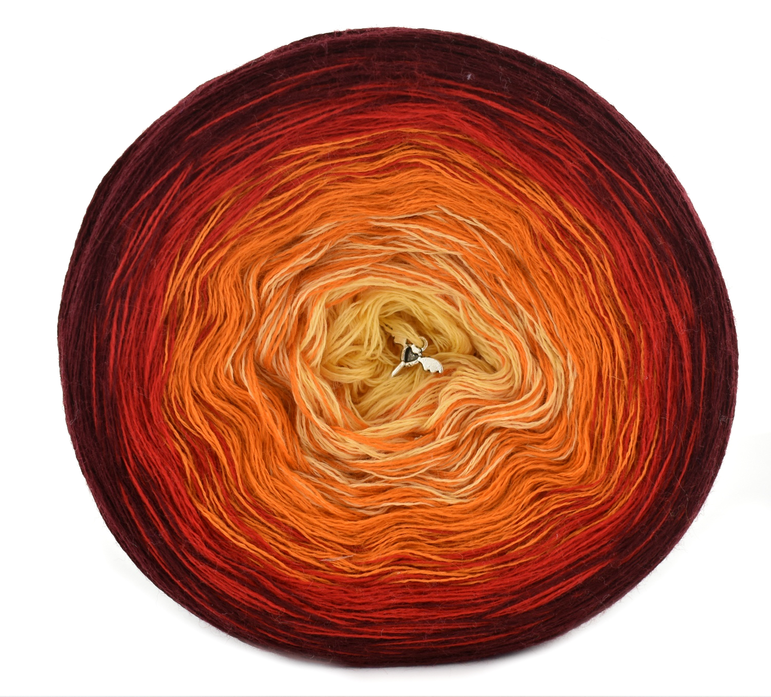 KOKONEK Merino 489 - Wino/czerwień/pomarańcz/żółty
