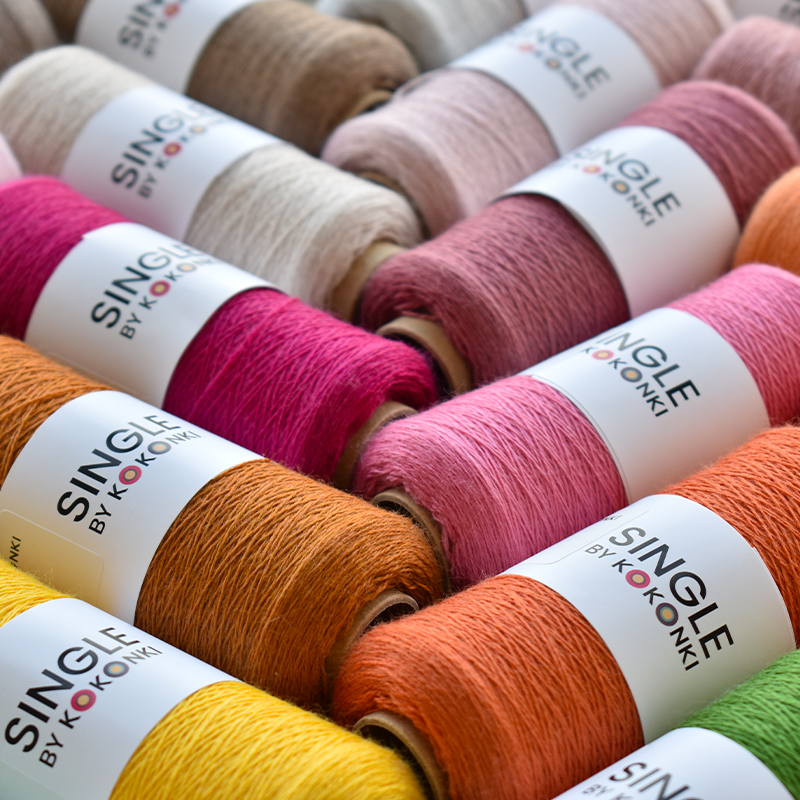 Nić / Włóczka SINGLE Merino by KOKONKI / własny wybór kolorów / ~ 800 m