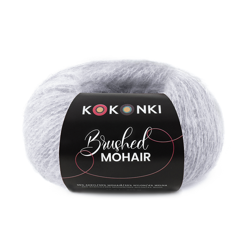 Włóczka KOKONKI Brushed Mohair 005 / szary