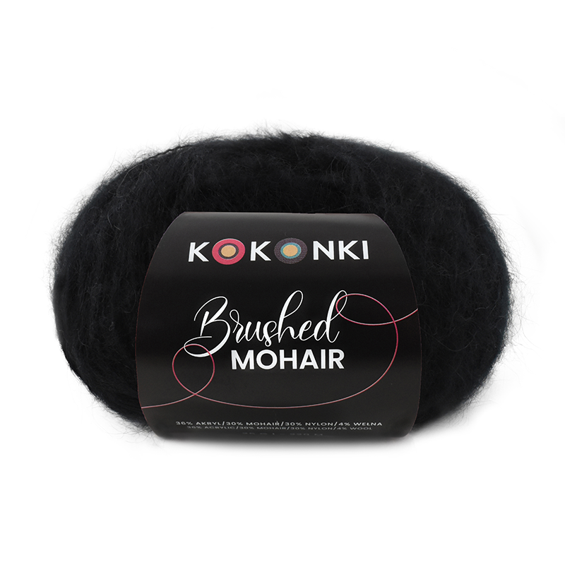 Włóczka KOKONKI Brushed Mohair 009 / czerń
