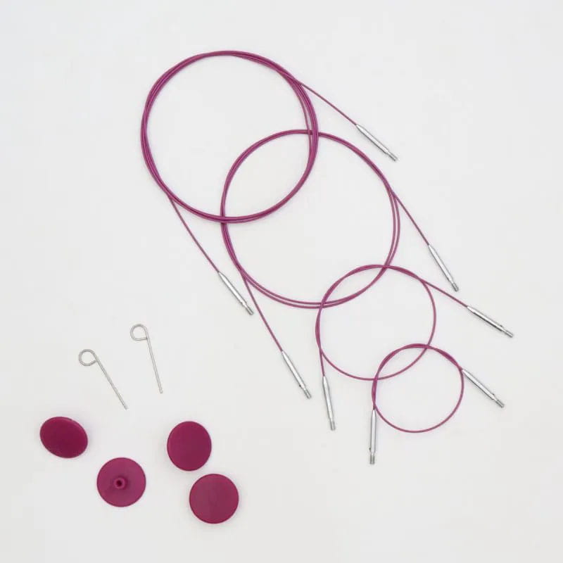 Żyłka KnitPro Thin & Flex 360° do drutów wymiennych / obrotowa / fioletowa