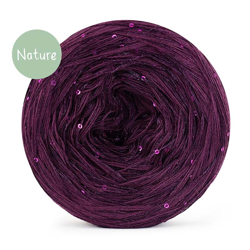 KOKONEK Mono Nature GLOW NG10 - Wino + cekiny wino
