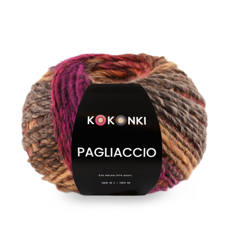 Włóczka KOKONKI Pagliaccio P10 / owocowa granola / ~180 m