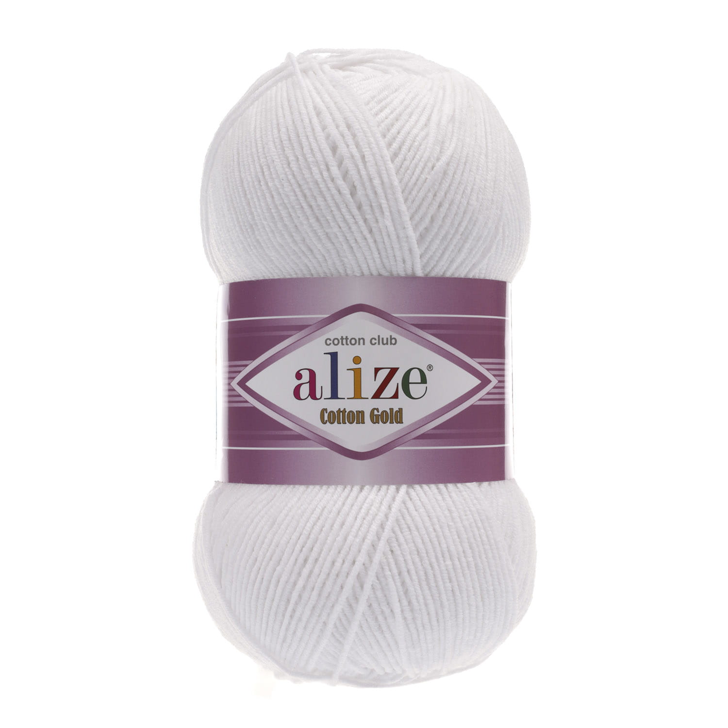 Włóczka Alize Cotton Gold 55 / biel optyczna / 100g