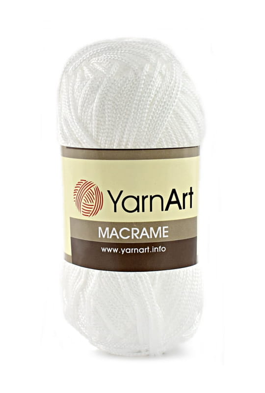 Sznurek poliestrowy YarnArt Macrame 1.5 mm 154 / biel