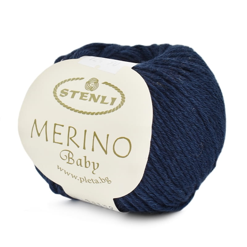 Włóczka Stenli Merino Baby 124 / granat
