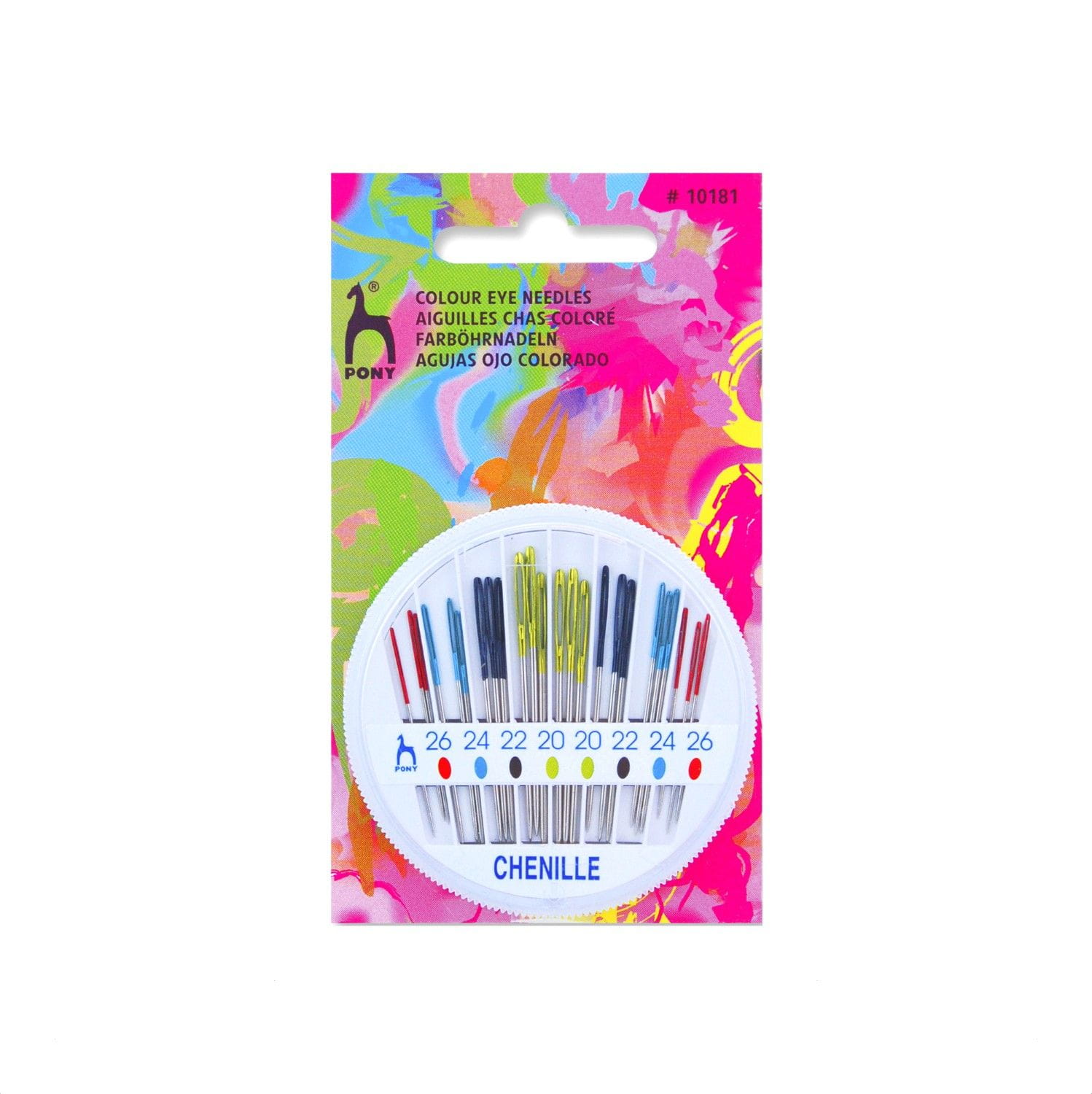 Igły do haftu z czubkiem Pony nr 20-26 / 24 sztuki / 10181