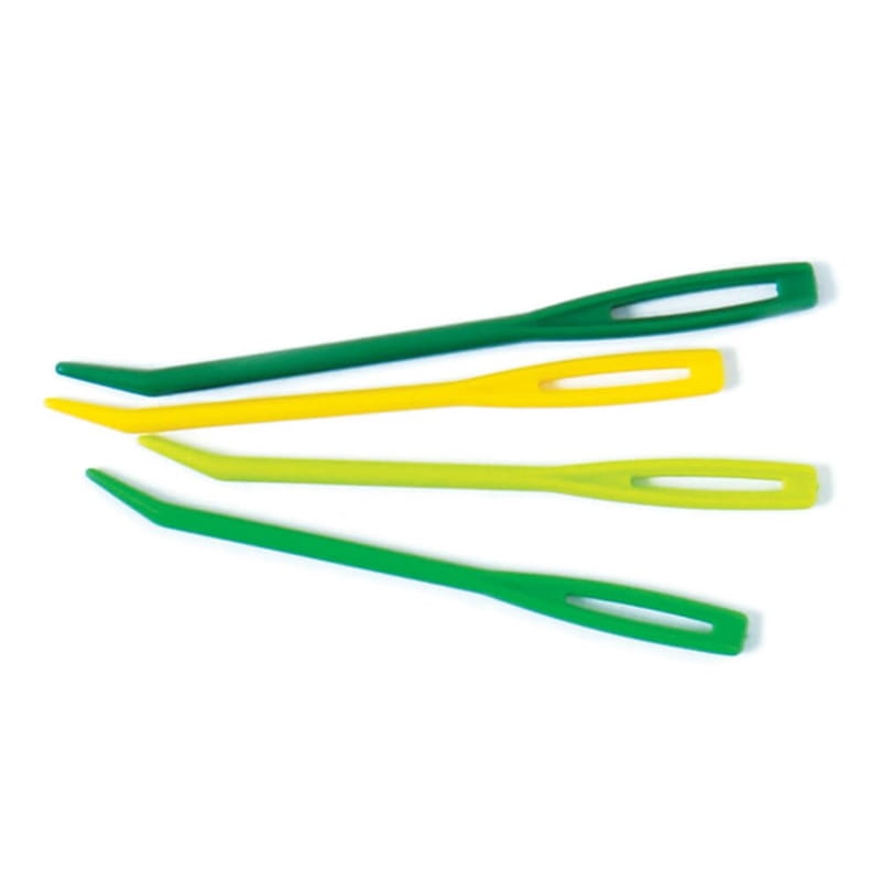 Igły do wełny KnitPro 10900 / plastik / mix zieleń / 4 szt.
