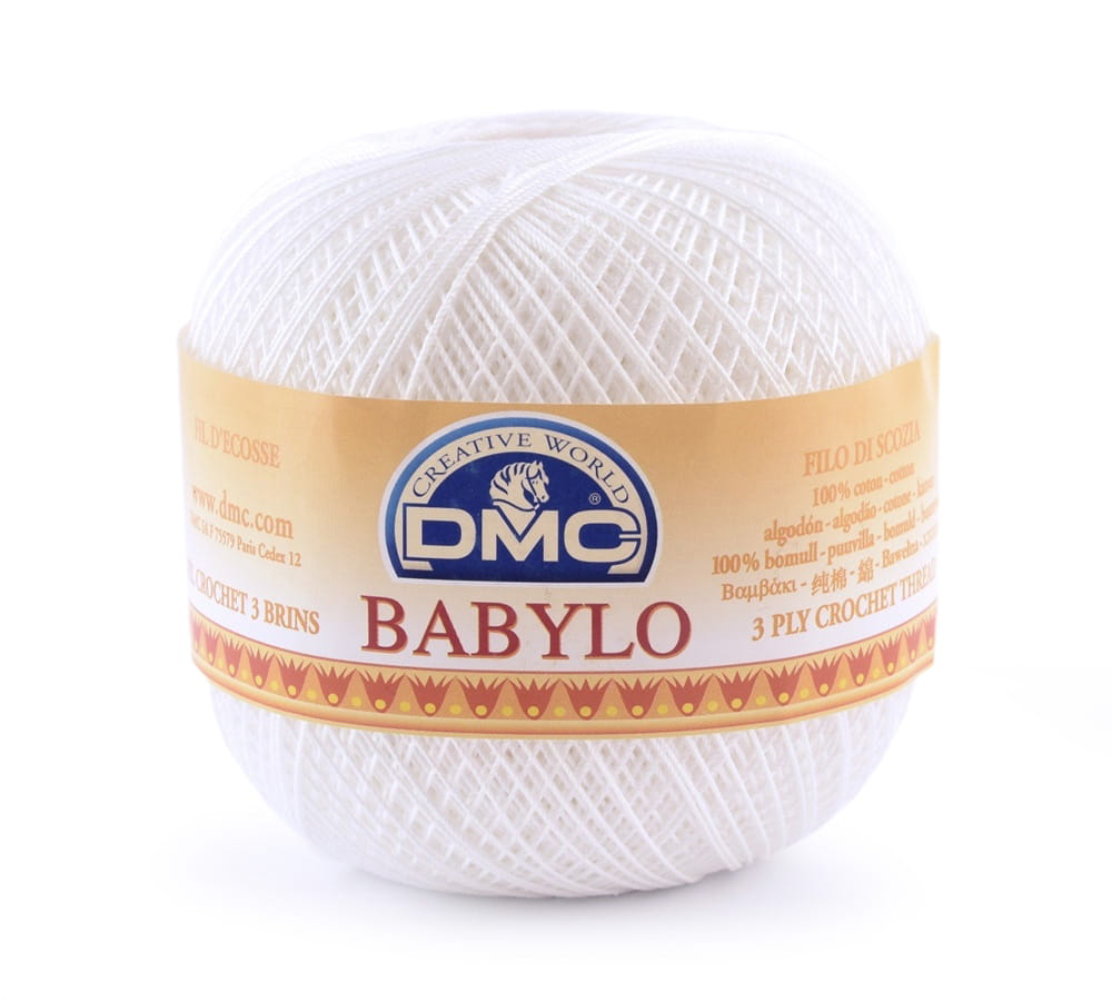 Kordonek DMC Babylo 100 g B5200 - biel optyczna / grubość 20