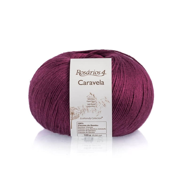 Włóczka Rosarios 4 Caravela 15 / Bordeaux / piwonia / 100g