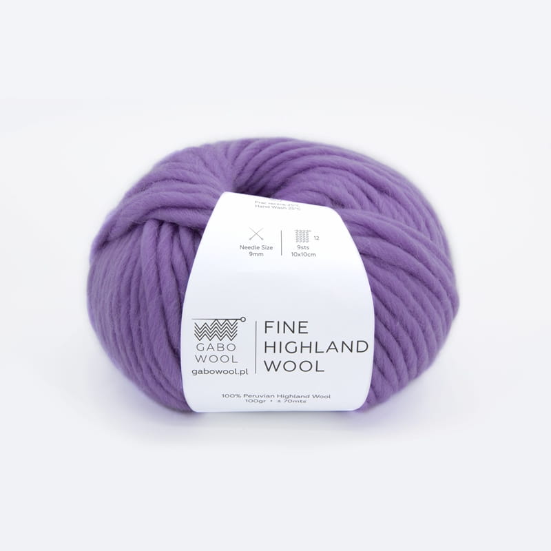Włóczka Gabo Wool Fine Highland Wool  2818 /  lawenda