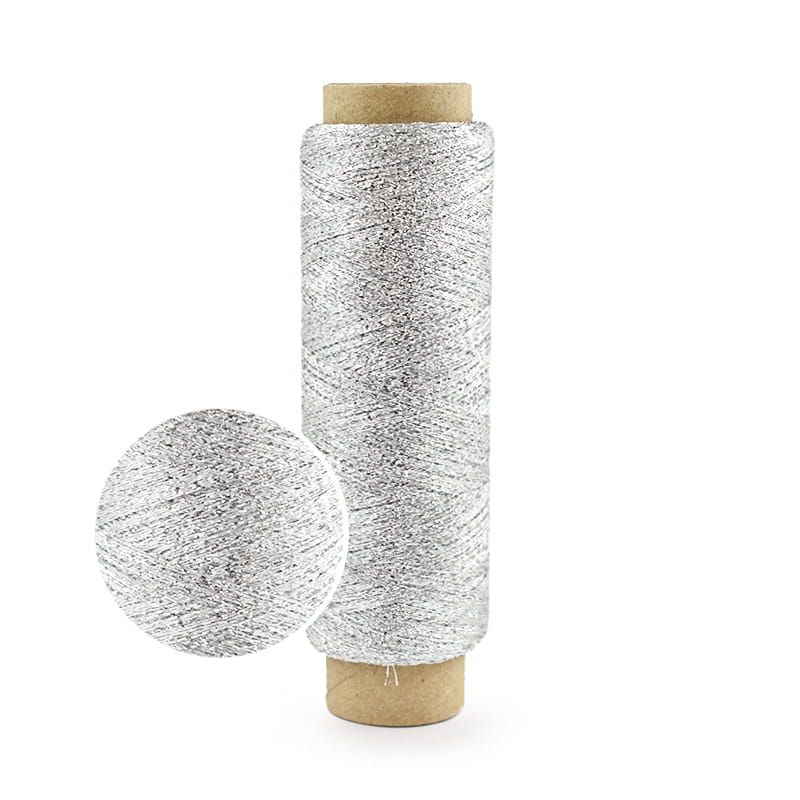 Nić metalizowana LUREX by KOKONKI / srebrna / szpulka ~ 800 m