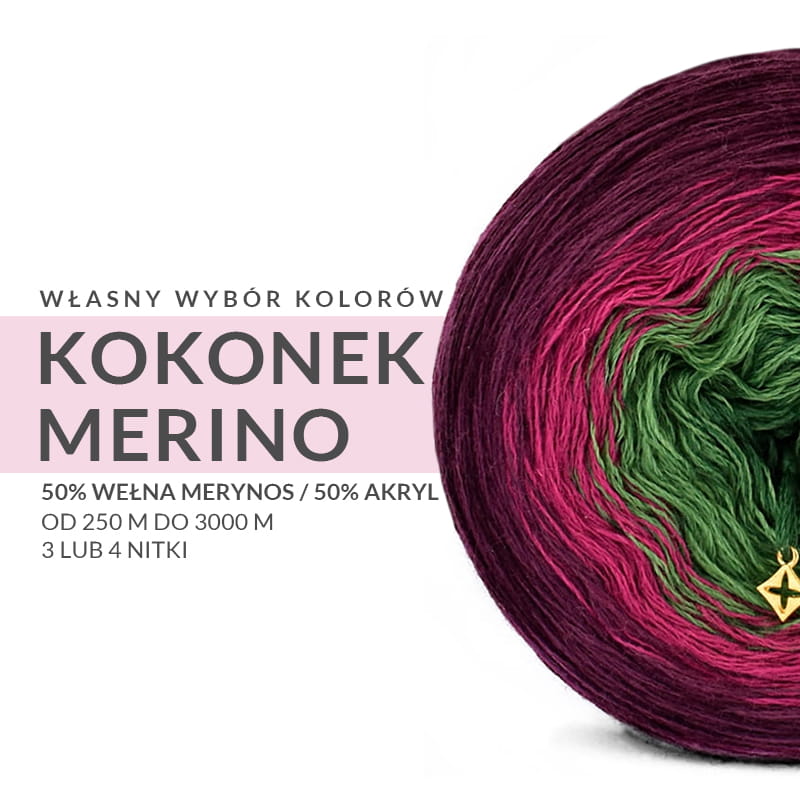 KOKONEK Merino - własny wybór  kolorów