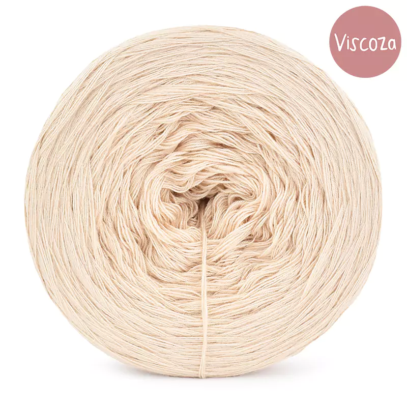 Włóczka KOKONKI Viscoza - ciepły beż / 3 nitki / 1200 m / 225g - GOTOWY