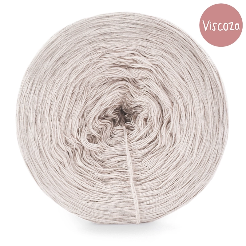 Włóczka KOKONKI Viscoza - zimny beż / 3 nitki / 1200 m / 225g - GOTOWY