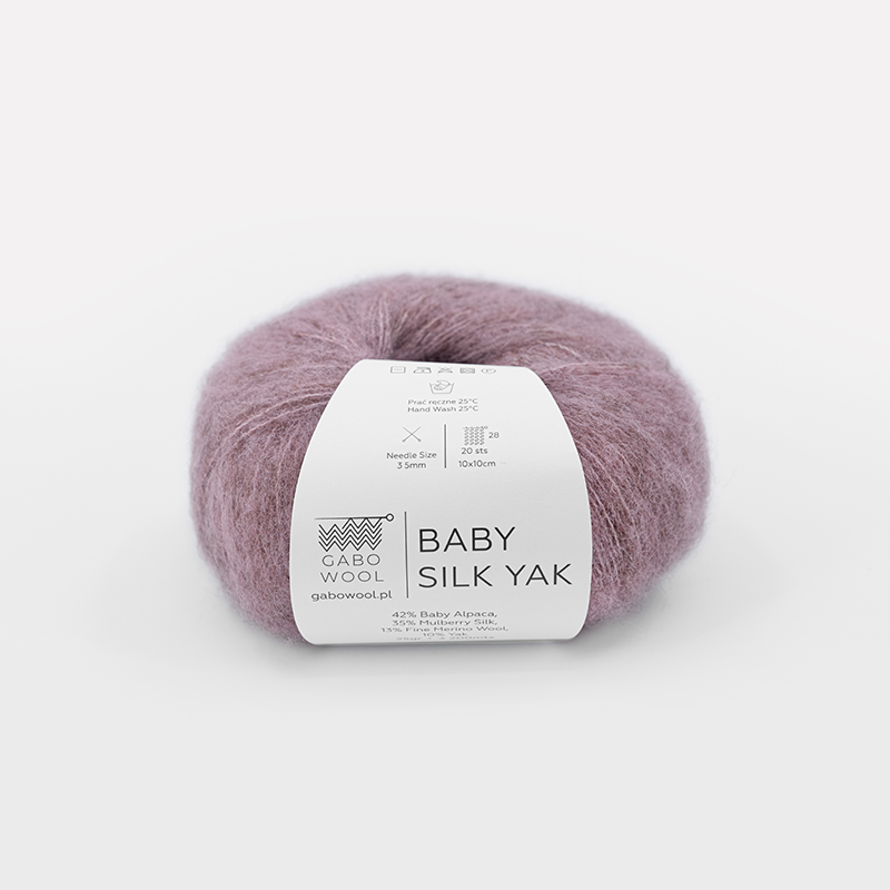 Włóczka Gabo Wool Baby Silk Yak 9716 / brudny róż