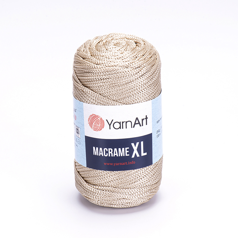 Sznurek poliestrowy YarnArt Macrame XL 3mm 166 / zimny beż