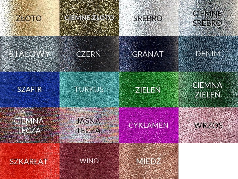 Nić metalizowana Lurex - wpleciona do Kokonka